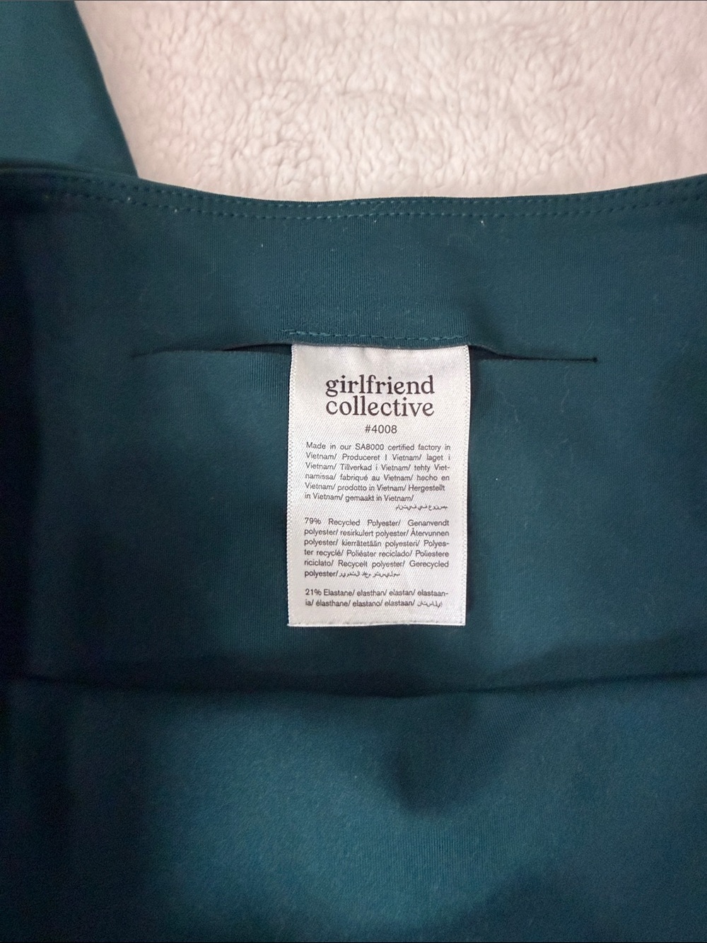 girlfriend collective Deep Teal High-Rise Leggings - Picture 2 of 4